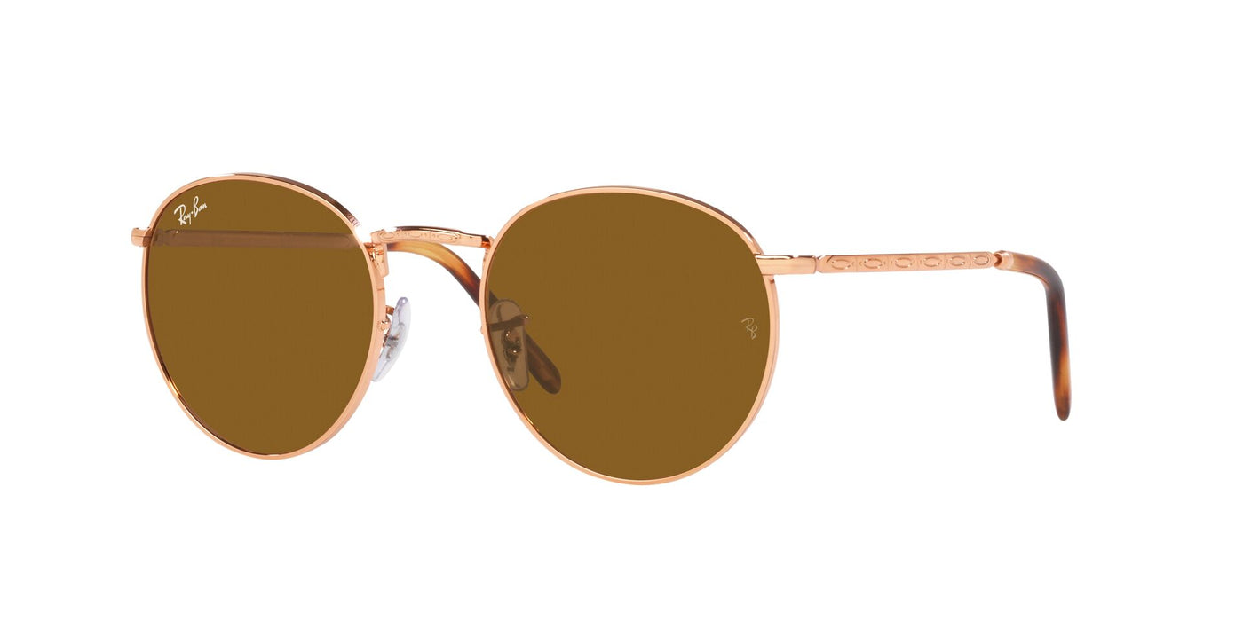 Ray-Ban New Round RB3637 Rose Gold/Brown #colour_rose-gold-brown