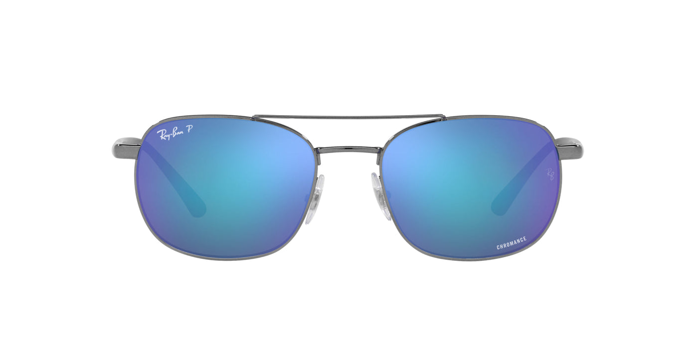 Ray-Ban RB3670CH Gunmetal/Polarised Grey Mirror Blue #colour_gunmetal-polarised-grey-mirror-blue