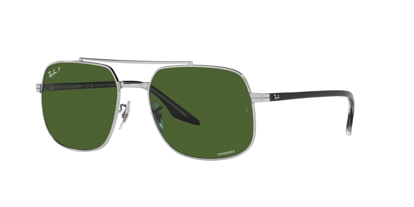 Ray-Ban RB3699 Silver/Dark Green Polarised #colour_silver-dark-green-polarised