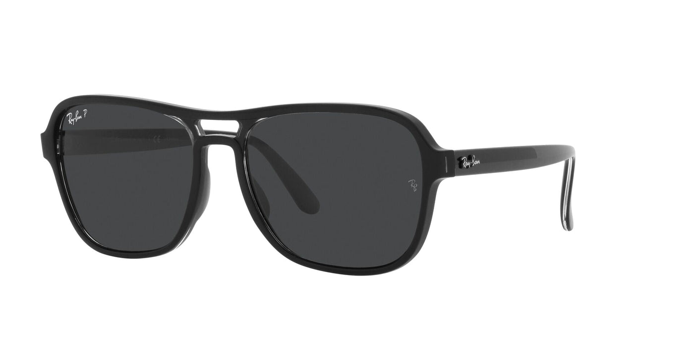 Ray-Ban State Side RB4356 Black-Transparent/Polarised Grey #colour_black-transparent-polarised-grey