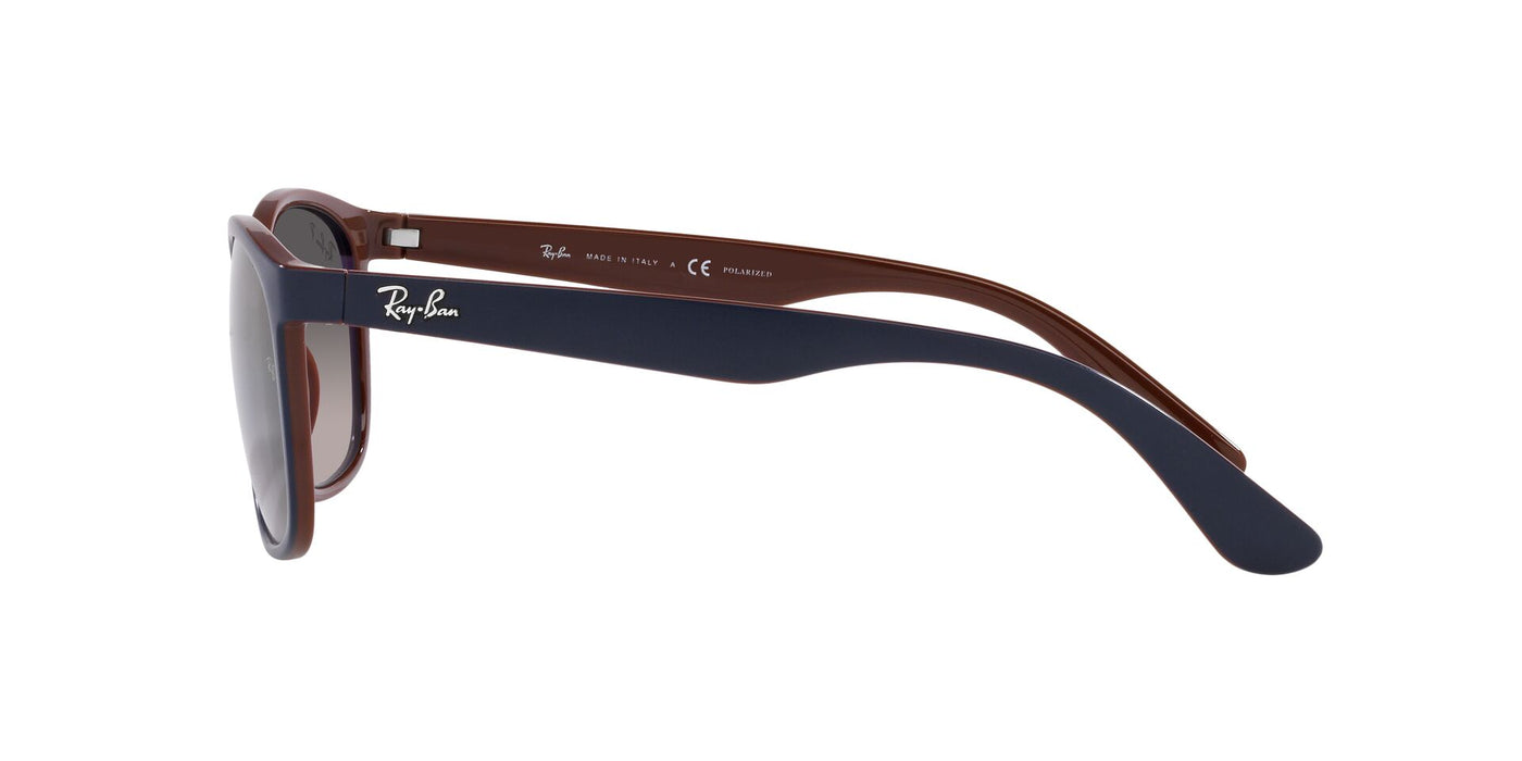 Ray-Ban RB4374 Matte Blue On Brown/Grey Gradient Polarised #colour_matte-blue-on-brown-grey-gradient-polarised
