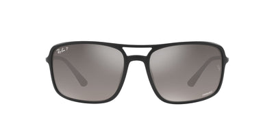 Ray-Ban RB4375 Matte Black/Polarised Grey Mirror Gradient #colour_matte-black-polarised-grey-mirror-gradient