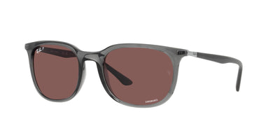 Ray-Ban RB4386 Transparent Grey/Polarised Dark Violet #colour_transparent-grey-polarised-dark-violet