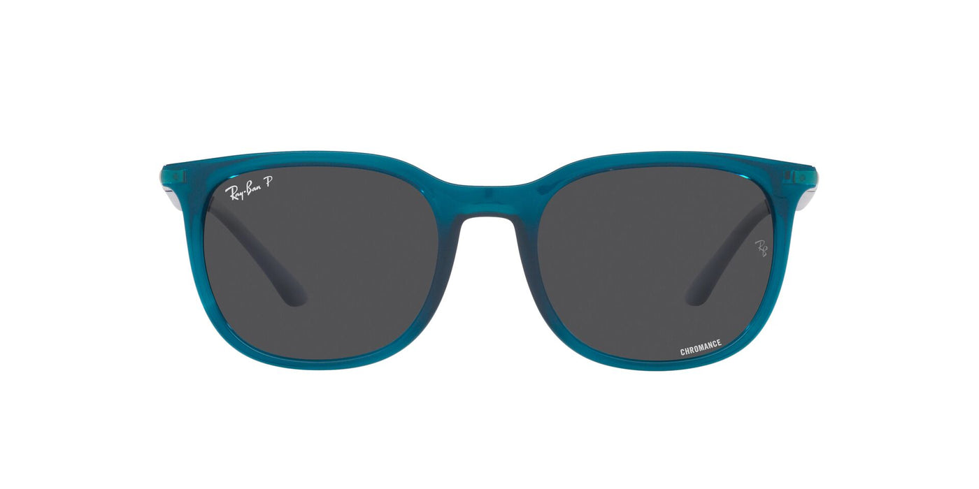 Ray-Ban RB4386 Transparent Turquoise/Polarised Dark Grey #colour_transparent-turquoise-polarised-dark-grey