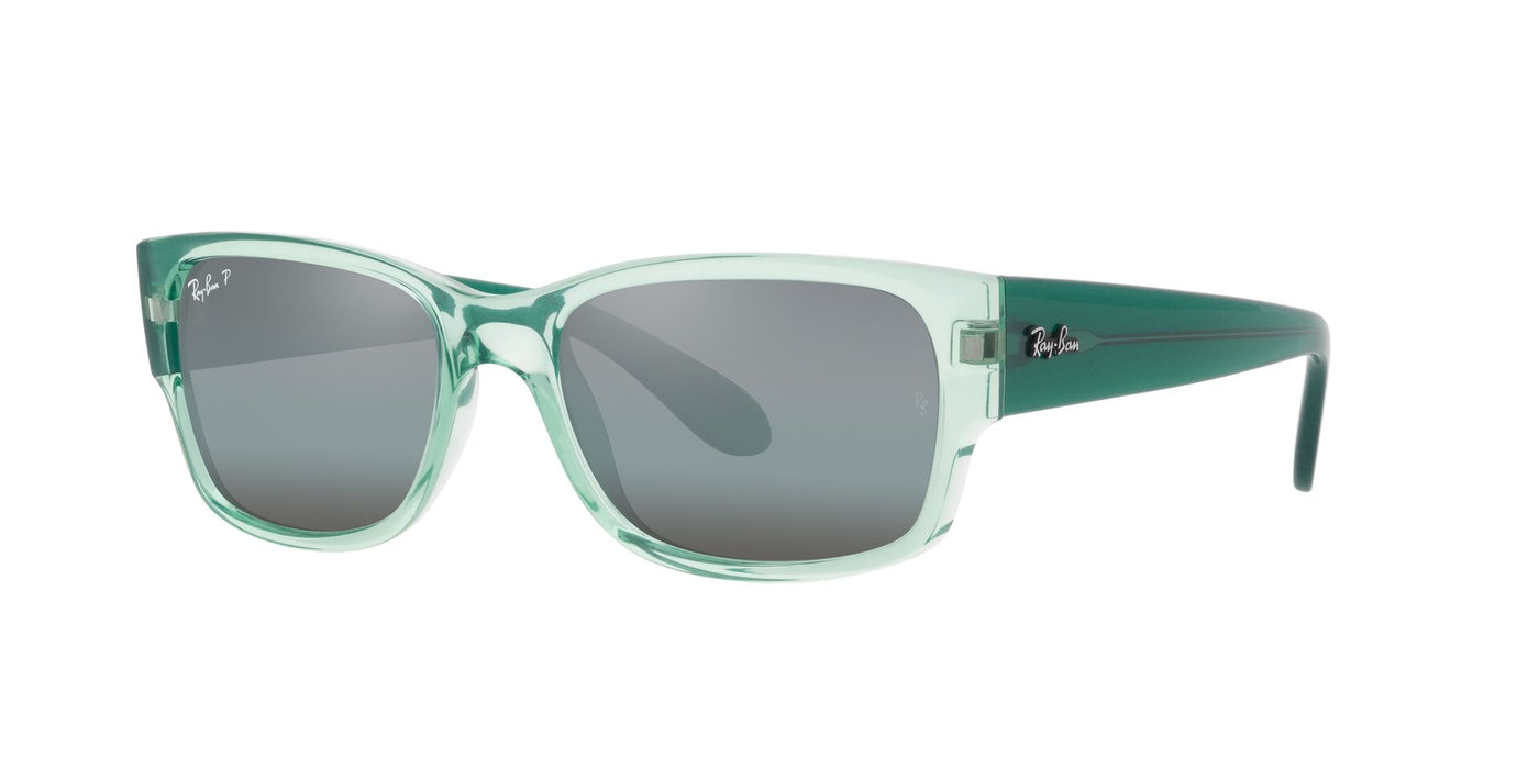 Ray-Ban RB4388 Transparent Green/Polarised Blue #colour_transparent-green-polarised-blue