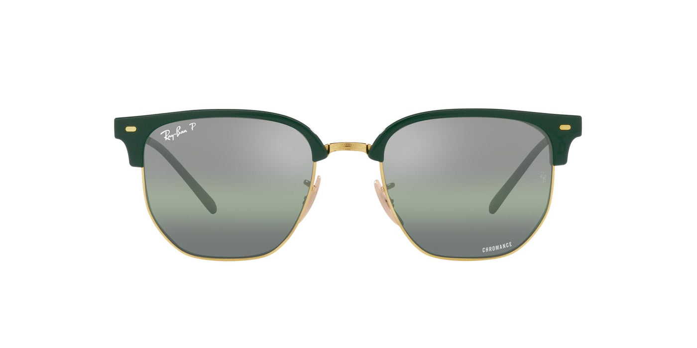 Ray-Ban New Clubmaster RB4416 Green On Arista/Polarised Green Mirror #colour_green-on-arista-polarised-green-mirror