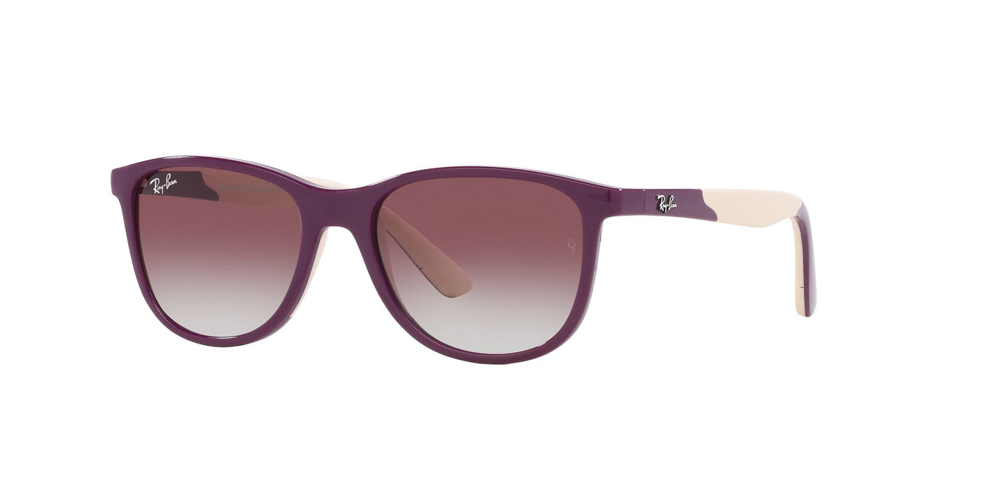 Ray-Ban Junior RJ9077S Purple On Rubber Beige/Grey Violet Gradient #colour_purple-on-rubber-beige-grey-violet-gradient