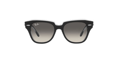 Ray-Ban Junior RB9186S Black On Transparent/Grey Gradient #colour_black-on-transparent-grey-gradient