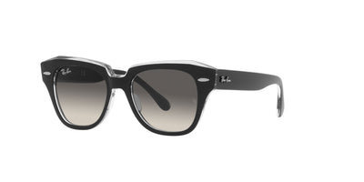 Ray-Ban Junior RB9186S Black On Transparent/Grey Gradient #colour_black-on-transparent-grey-gradient