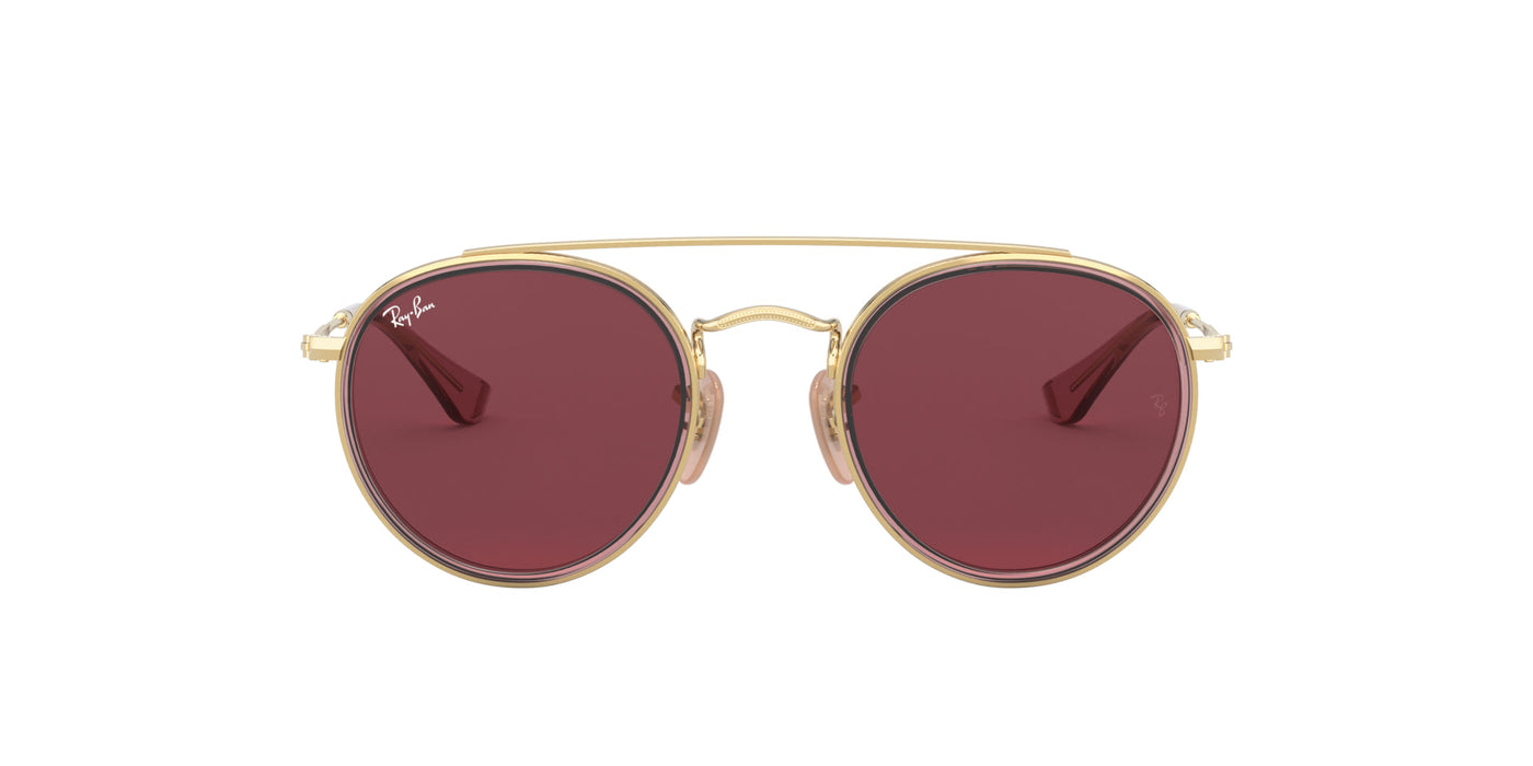 Ray-Ban Junior RJ9647S Pink On Arista/Dark Violet #colour_pink-on-arista-dark-violet