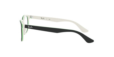 Ray-Ban Junior RB1592 Black On White/Green #colour_black-on-white-green