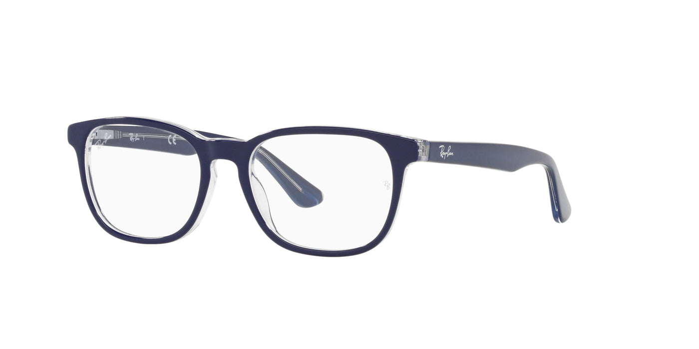 Ray-Ban Junior RB1592 Blue On Transparent #colour_blue-on-transparent