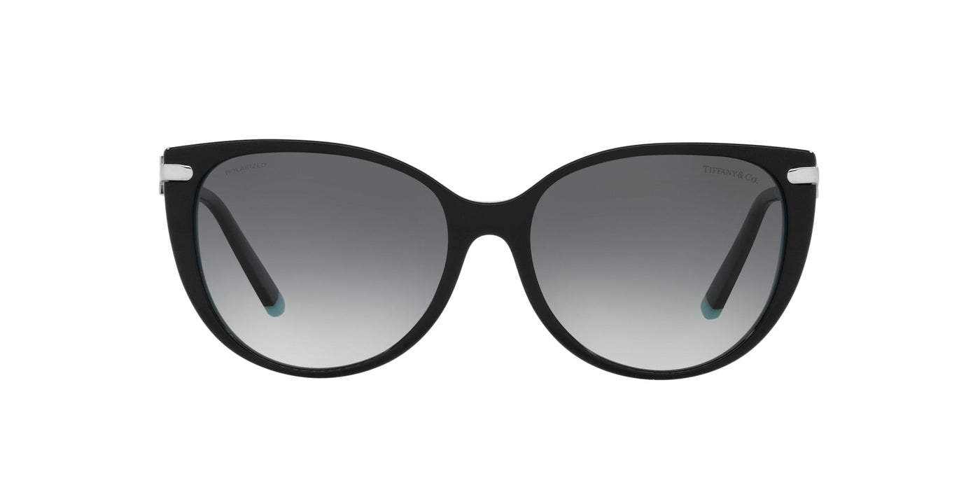 Tiffany TF4178 Black On Tiffany Blue/Polarised Grey Gradient #colour_black-on-tiffany-blue-polarised-grey-gradient