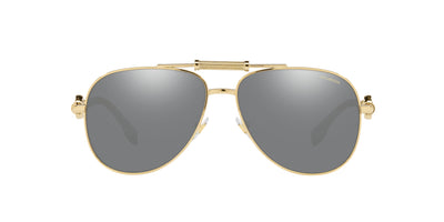 Versace VE2236 Gold/Polarised Grey Mirror Silver #colour_gold-polarised-grey-mirror-silver