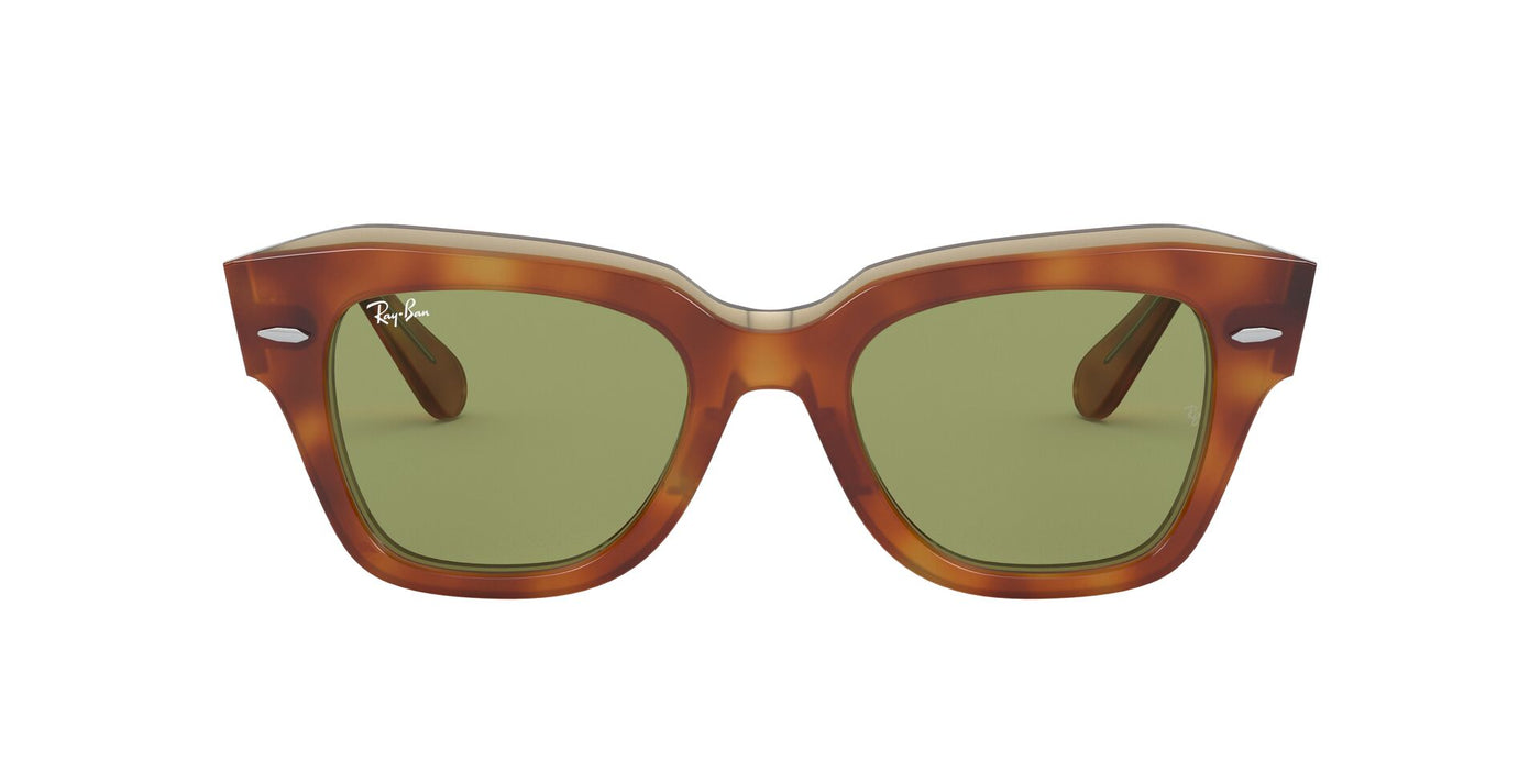 Ray-Ban State Street RB2186 Light Tortoise/Green #colour_light-tortoise-green