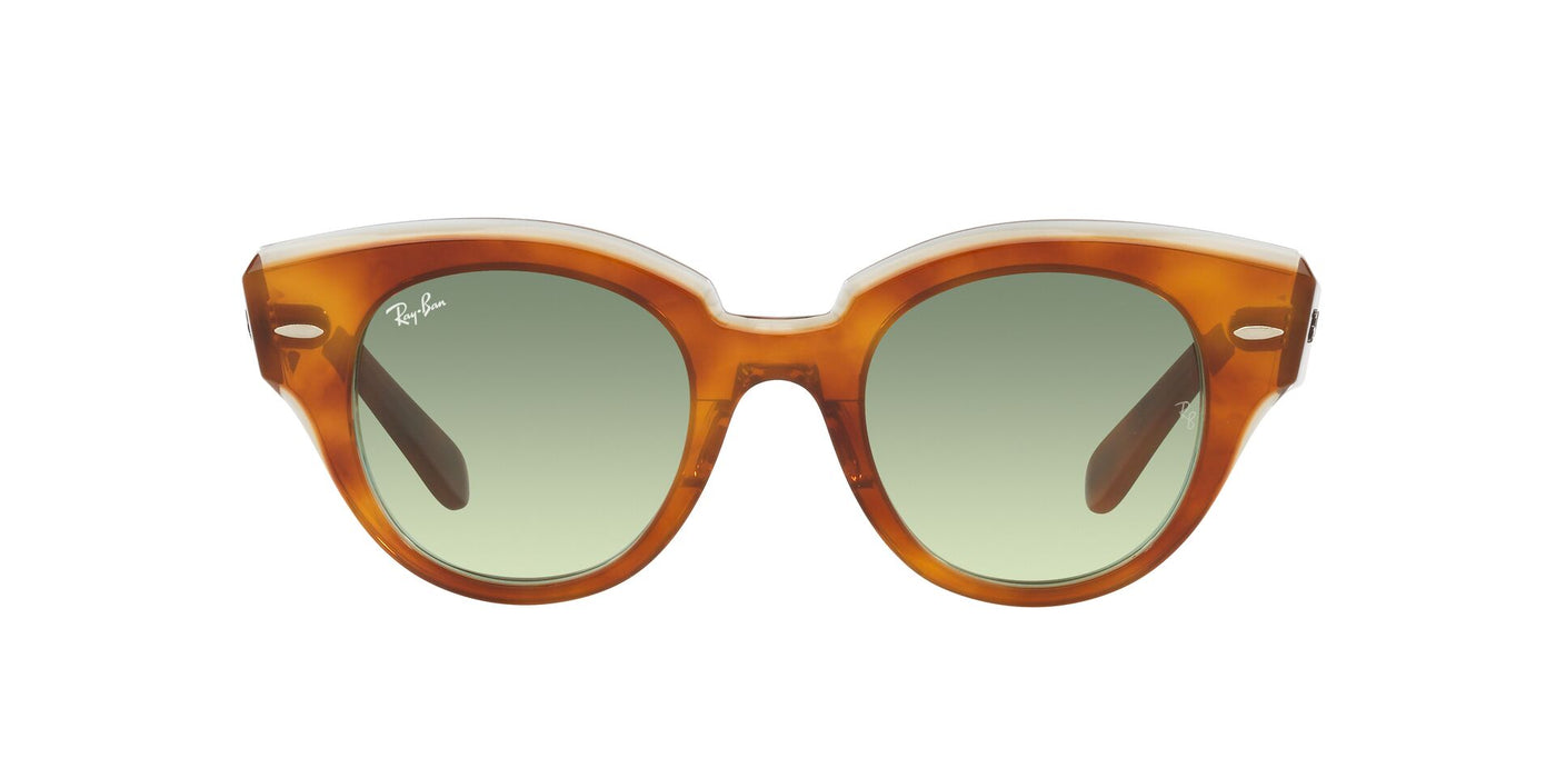 Ray-Ban Roundabout RB2192 Dark Tortoise/Green Gradient 1 #colour_dark-tortoise-green-gradient-1