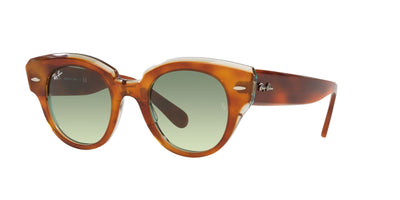 Ray-Ban Roundabout RB2192 Dark Tortoise/Green Gradient 1 #colour_dark-tortoise-green-gradient-1