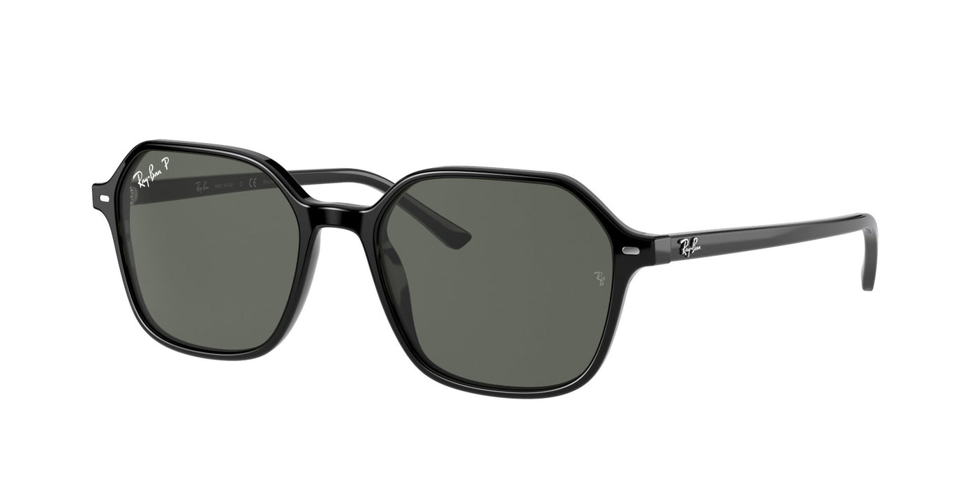 Ray-Ban John RB2194 Black/Green Polarised #colour_black-green-polarised