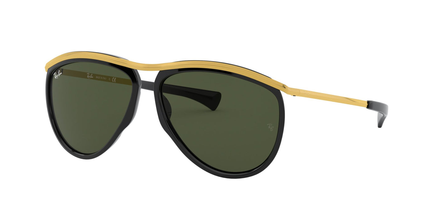 Ray-Ban Olympian Aviator RB2219 Black/Green #colour_black-green