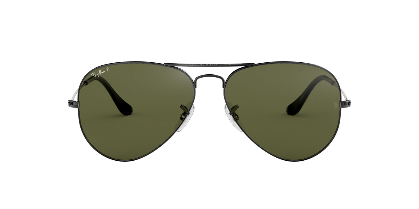 Ray-Ban Aviator RB3025 Gunmetal/Green #colour_gunmetal-green