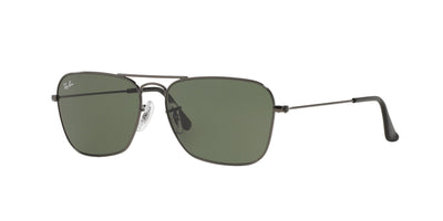 Ray-Ban Caravan RB3136 Gunmetal/Green #colour_gunmetal-green