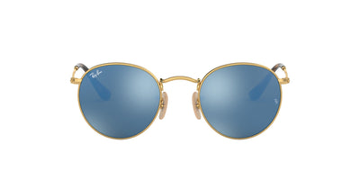 Ray-Ban Round Metal RB3447N Gold/Blue #colour_gold-blue