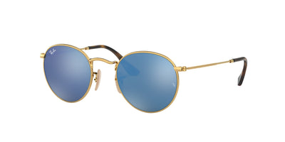 Ray-Ban Round Metal RB3447N Gold/Blue #colour_gold-blue