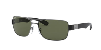 Ray-Ban RB3522 Gunmetal/Green #colour_gunmetal-green