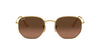 Ray-Ban Hexagonal RB3548N Gold/Brown Gradient #colour_gold-brown-gradient
