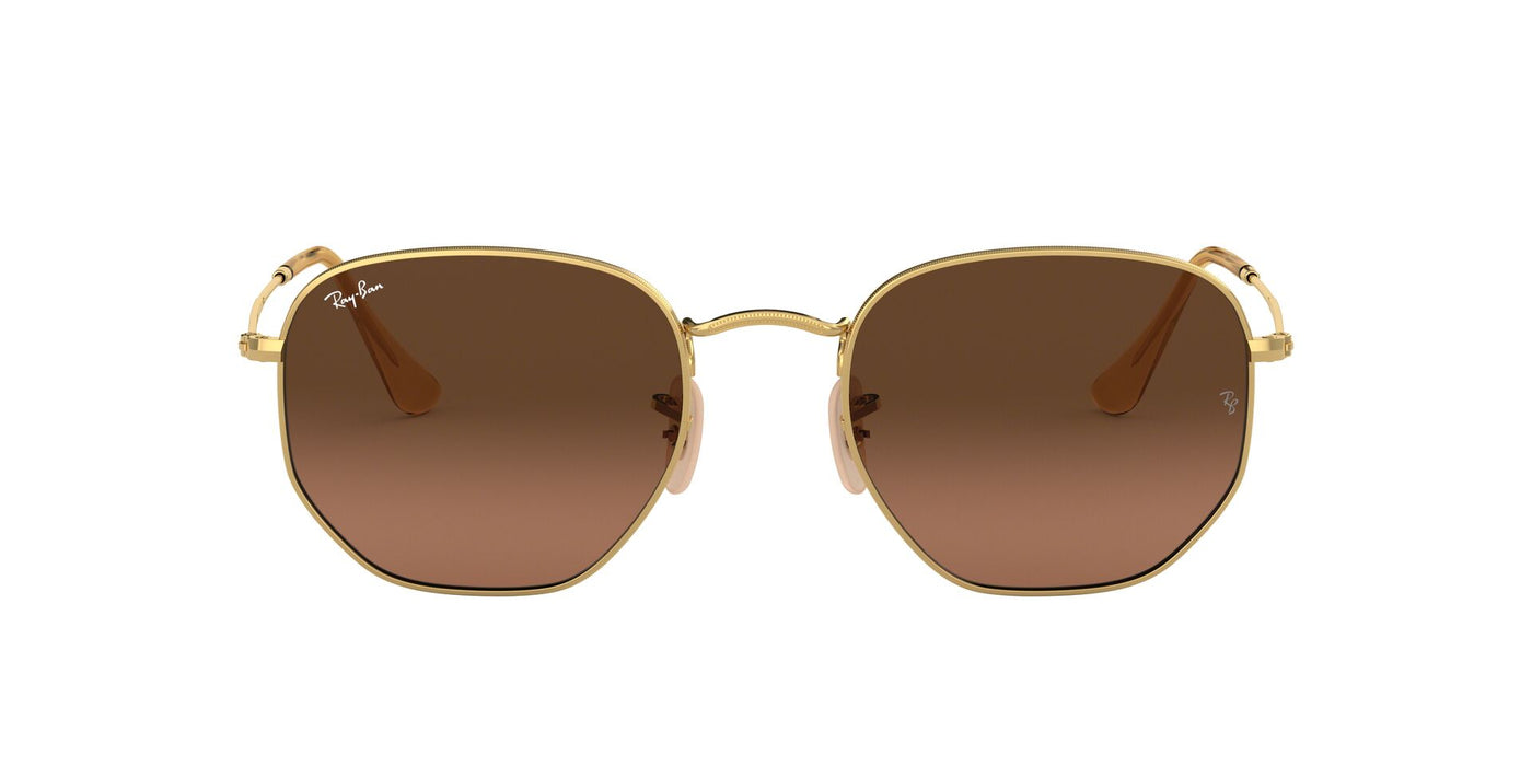 Ray-Ban Hexagonal RB3548N Gold/Brown Gradient #colour_gold-brown-gradient