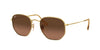 Ray-Ban Hexagonal RB3548N Gold/Brown Gradient #colour_gold-brown-gradient