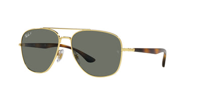 Ray-Ban RB3683 Gold/Green Polarised #colour_gold-green-polarised