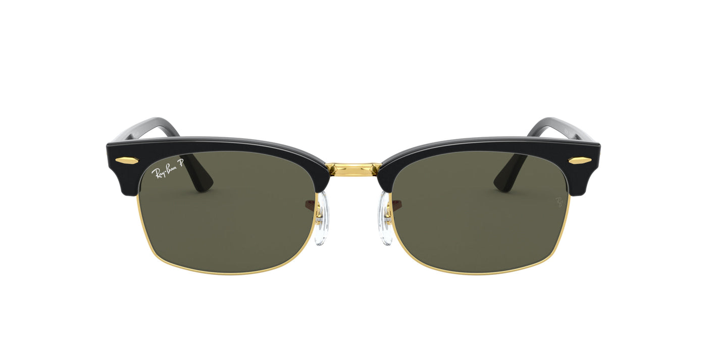 Ray-Ban Clubmaster Square RB3916 Black/Green Polarised #colour_black-green-polarised