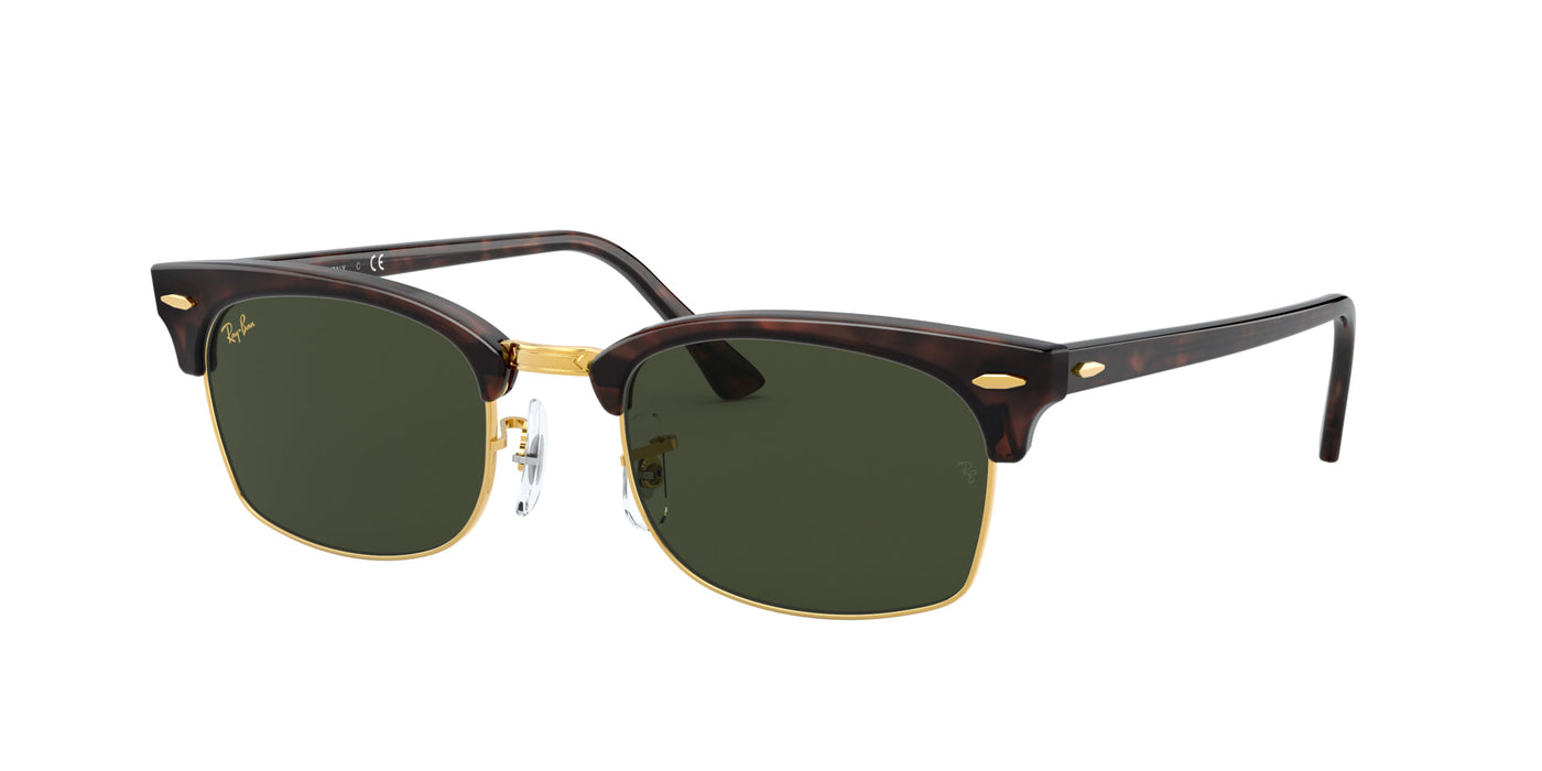 Ray-Ban Clubmaster Square RB3916 Dark-Tortoise-Green #colour_dark-tortoise-green