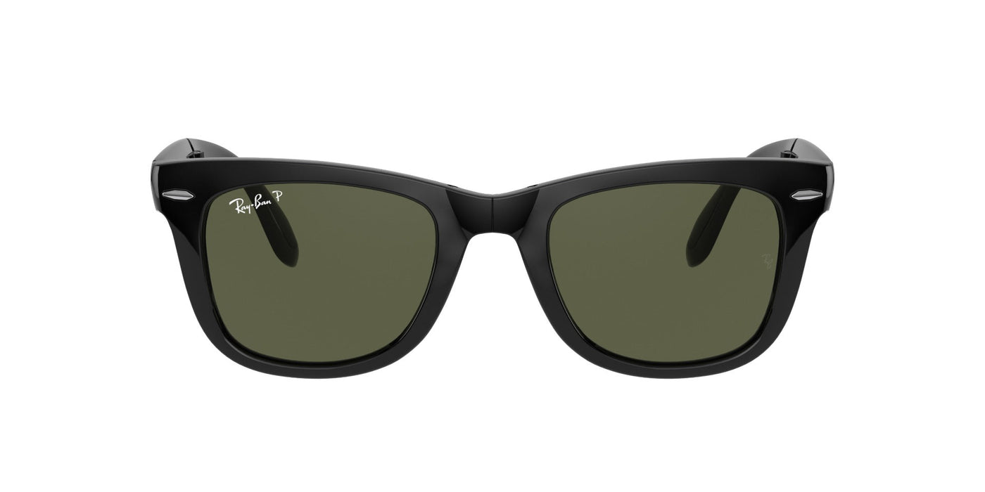 Ray-Ban Folding Wayfarer RB4105 Black/Green Polarised #colour_black-green-polarised