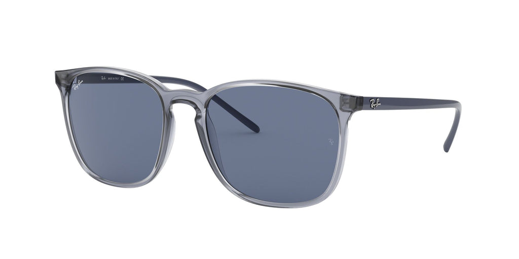 NEW · Ray-Ban Sunglasses · Polished · Gradient Grey · Square · RB4387 · Classic Ray-Ban RB4387 Polished Transparent/Grey Gradient 56 mm  main image 3