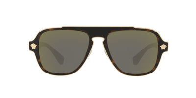 Versace Medusa Charm VE2199 Dark Tortoise/Gold Mirror #colour_dark-tortoise-gold-mirror