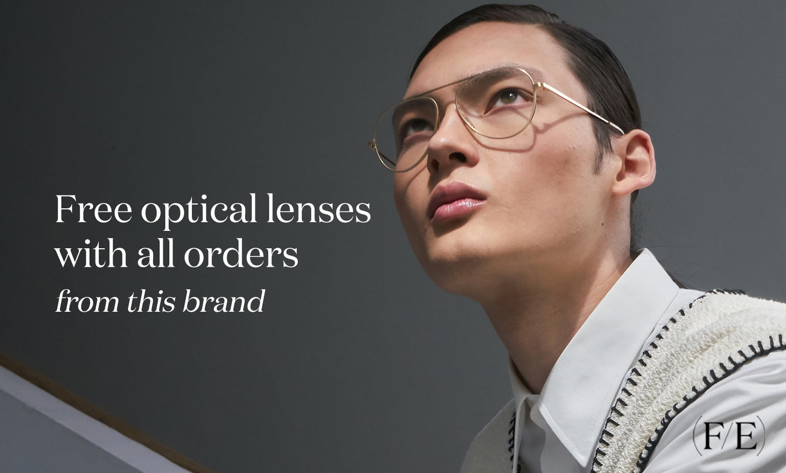 Optical: Butterfly Eyeglasses, metal & calfskin — Fashion