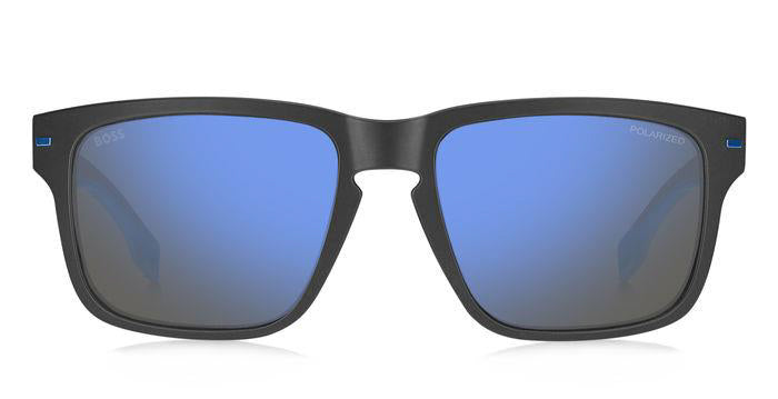 Boss 1497/S Matte Grey Blue/Blue Highcontrast Oleop Mirror Polarised #colour_matte-grey-blue-blue-highcontrast-oleop-mirror-polarised