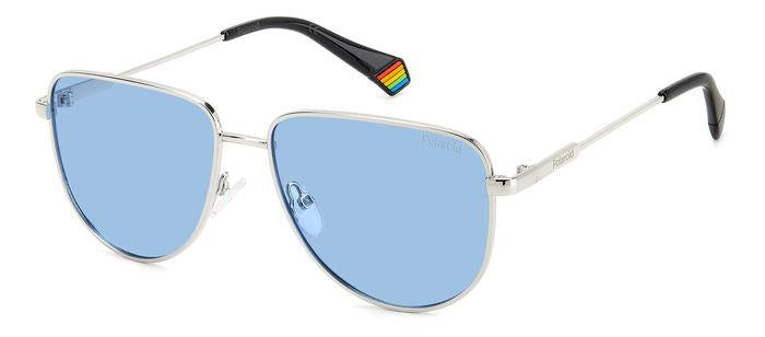 New Polaroid blue mirror aviator sunglasses. Polaroid POL 01 Polarized Aviator Pilot Sunglasses Gold Tone  main image 2