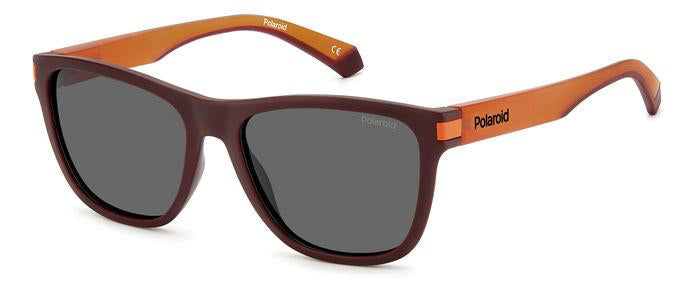 Polaroid PLD2138/S Matte Burgundy/Grey Polarised #colour_matte-burgundy-grey-polarised