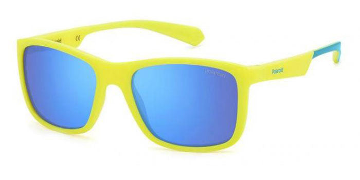 Polaroid Junior PLD8053/S Matte Yellow/Blue Mirror Polarised #colour_matte-yellow-blue-mirror-polarised