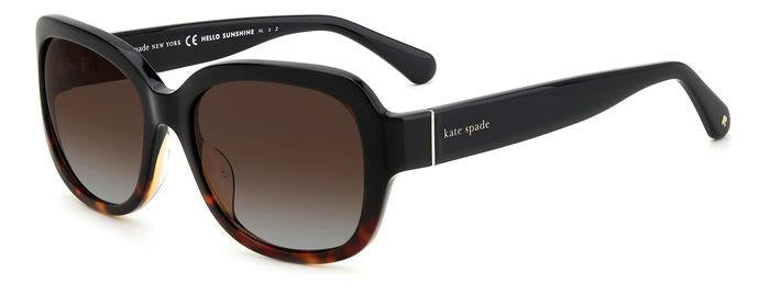 Kate Spade Layne/S Black Gradient Havana/Brown Gradient Polarised #colour_black-gradient-havana-brown-gradient-polarised