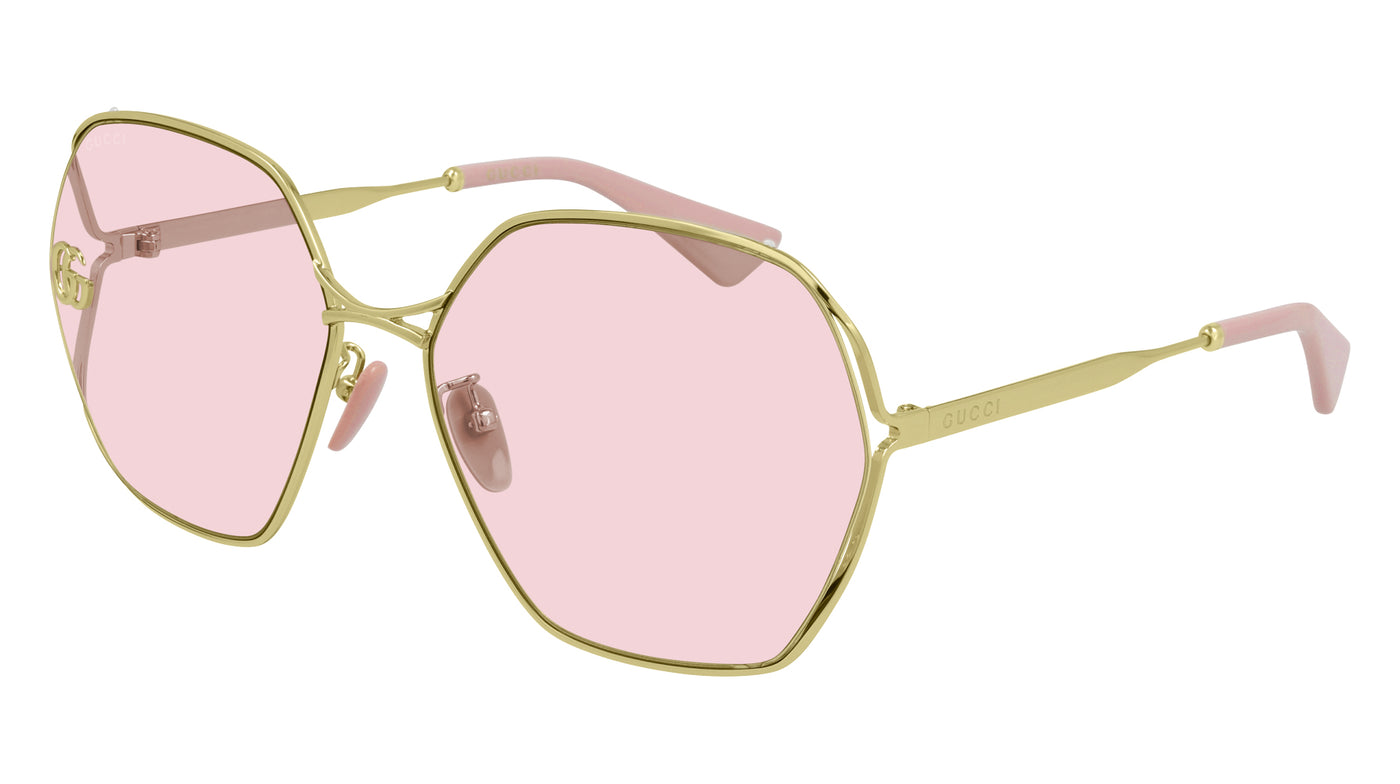 Gucci Asian Fit GG0818SA Gold/Pink #colour_gold-pink