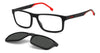 Carrera 8057/CS With Clip-on Matte Black/Polarised Grey #colour_matte-black-polarised-grey