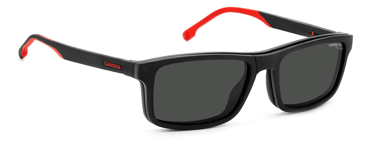 Carrera 8057/CS With Clip-on Matte Black/Polarised Grey #colour_matte-black-polarised-grey