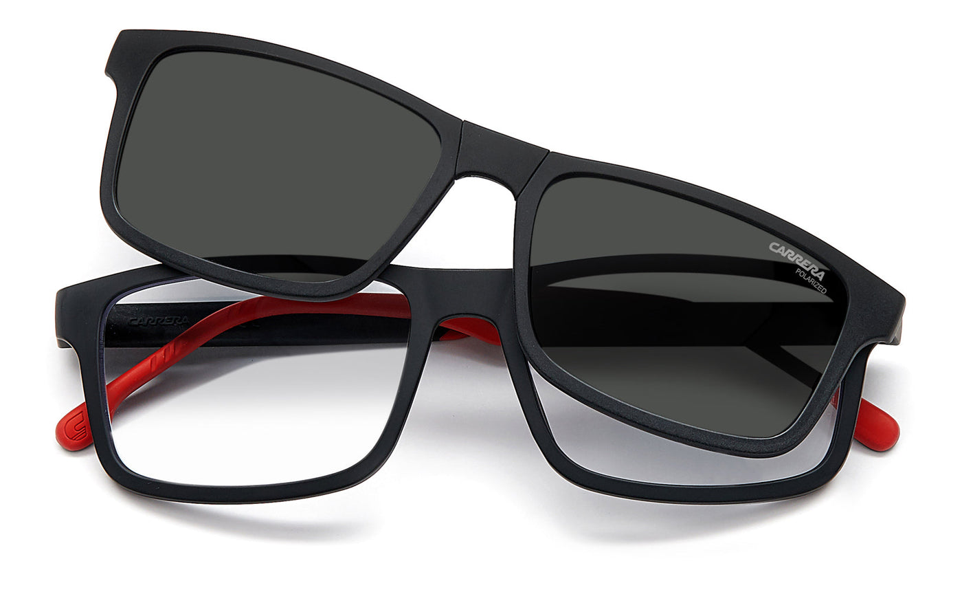 Carrera 8057/CS With Clip-on Matte Black/Polarised Grey #colour_matte-black-polarised-grey