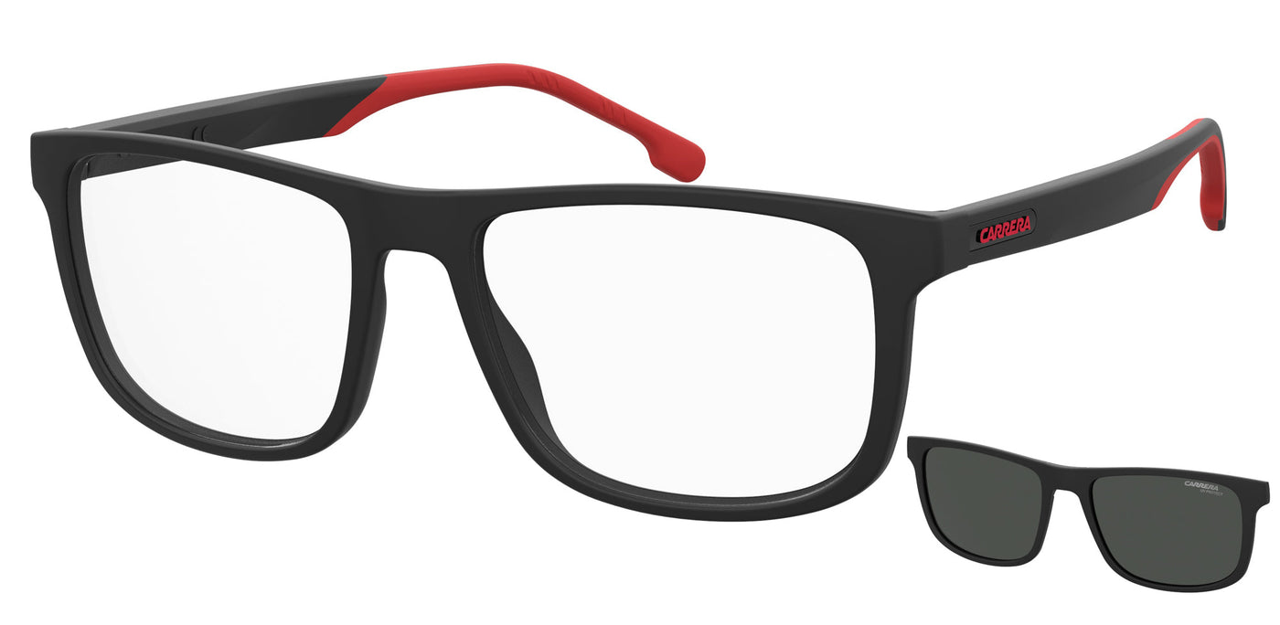 Carrera 8057/CS With Clip-on Matte Black/Polarised Grey #colour_matte-black-polarised-grey