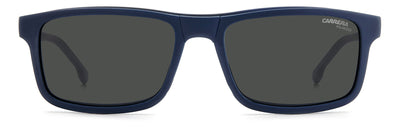 Carrera 8057/CS With Clip-on Matte Blue/Polarised Green #colour_matte-blue-polarised-green