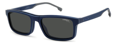 Carrera 8057/CS With Clip-on Matte Blue/Polarised Green #colour_matte-blue-polarised-green